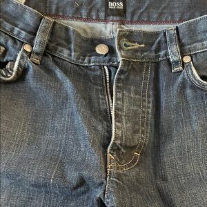 Boss Men's Dark Blue Relaxed Jeans